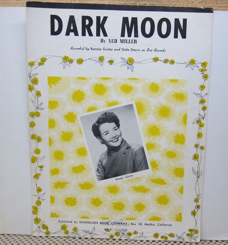Dark Moon - Ned Miller - Sheet Music  1957