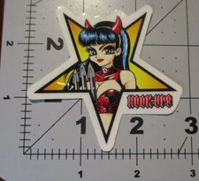 HOOK-UPS Skate STICKER OG Devil Girl Star skateboards helmets decal vintage J