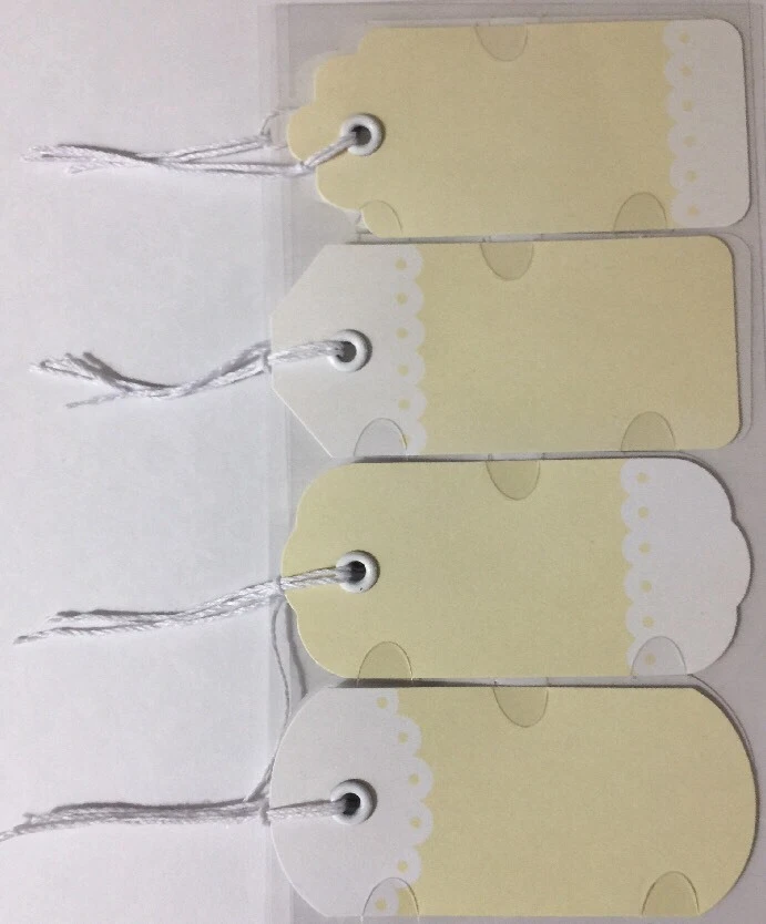 БИРКИ ЦВЕТА СЛОНОВОЙ КОСТИ с украшениями TWINE (8 шт.) Jolee's•Die-Cuts•Journaling•Label• - Изображение 3 из 4