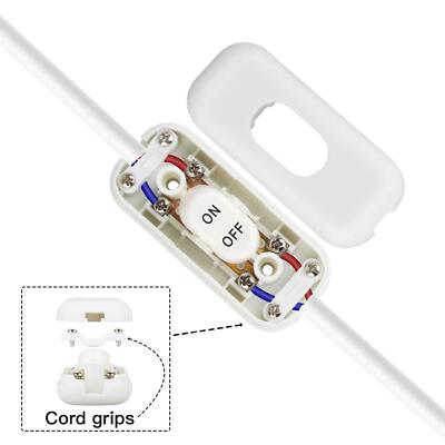 Schnurschalter EIN-AUS 250V 6A Schnur-Zwischenschalter Lampen-Schalter 