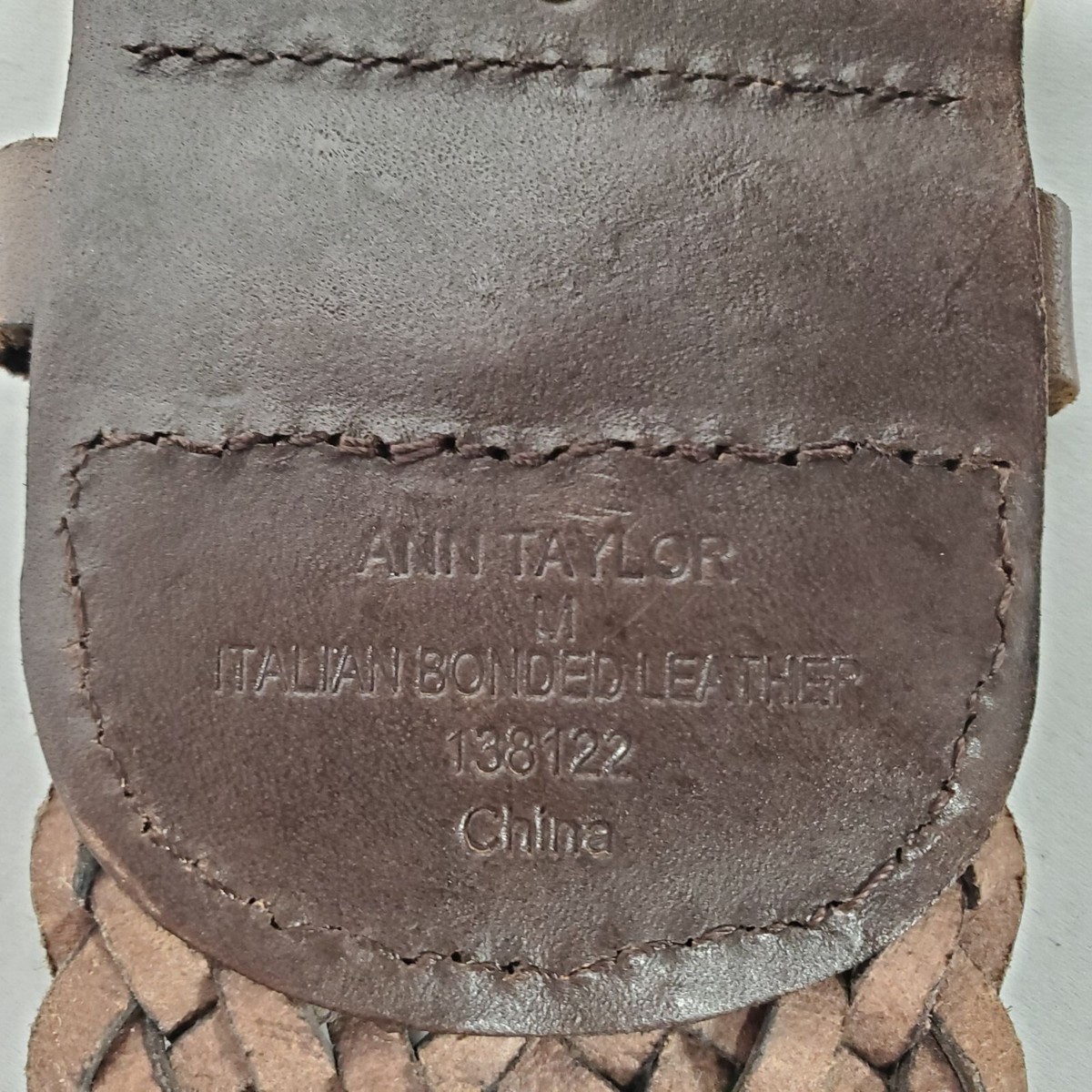 Vintage Ann Taylor Brown Braided Leather Belt Sz M Boho Western Indie Casual VINTAGE Braided Belt Womens Small Brown Leather Retro Boho  main image 4