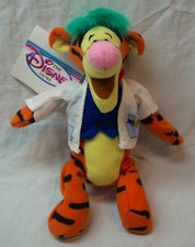 Disney Winnie the Pooh MAD SCIENTIST TIGGER 8" Bean Bag STUFFED ANIMAL Toy NEW