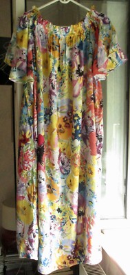 H&M BASIC MAXI KLEID LONG LANG STRANDKLEID BUNT BLUMEN FLOWER M, 38 NEU 