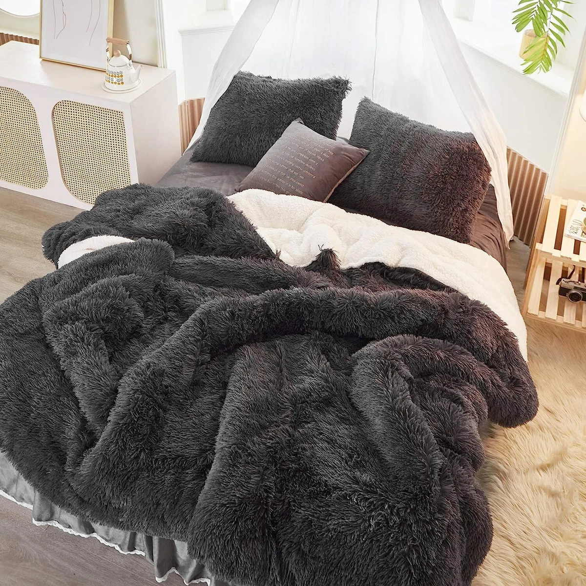 Sherpa faux fur comforter new arrivals