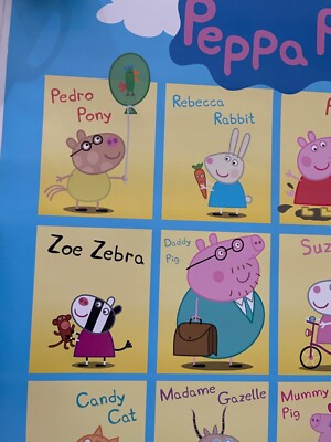 PEPPA PIG, CHARACTERS ,RARE LICENSED 2003 POSTER | eBay