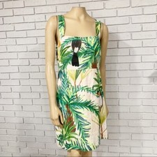 Farm Rio Toucan Linen Paradise Back Belt Mini Dress - Size XL