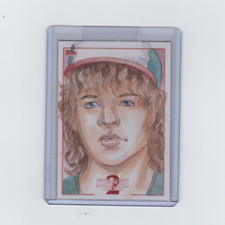 STRANGER THINGS SEASON 2 DUSTIN HENDERSON SKETCH CARD BY ARTIST MARK STROUD  1/1