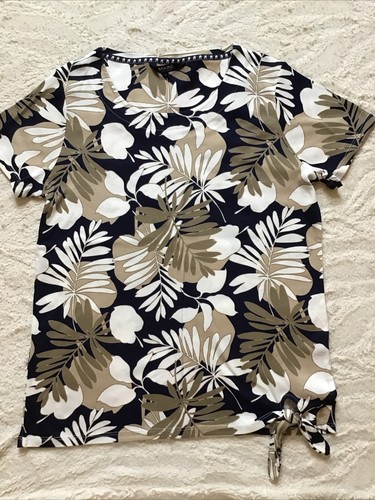 Maine New England Women's Floral Cotton T-Shirt - Size 14