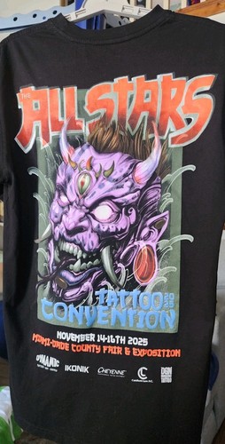 The All Stars Tattoo Convention Shirt Sullen Art Collecrive Miami New Medium D30 - Picture 6 of 6