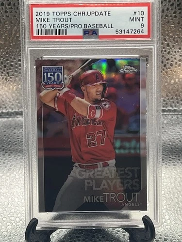 2019 Topps Chrome Mike Trout #150C-10 150 Years of Professional Baseball PSA 9