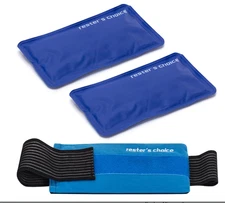 2 Reusable Soft Gel Ice Packs with Adjustable Wrap–Hot & Cold Therapy Compress