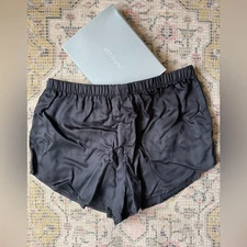 New Ettitude Clean 100% Bamboo Black Onyx Shortie Pajama Shorts size small