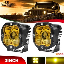 Colight 2pcs Laser 3 Led Work Light Amber Spot Flood Beam Offroad Driving Lamps Colight 2pcs Laser 3 Led Work Light Amber Spot Flood Beam Offroad Driving Lamps