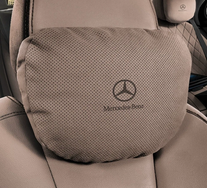 MARKENLOS 2x Per Mercedes Benz Seggiolino Auto Cuscino Cervicale Auto Car Poggiatesta Morbido Poggiatesta