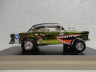 Hot Wheels '55 CHEVY BEL AIR GASSER Dark Green 1955 w/RR RLC Red Line Club