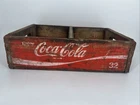 Vintage Antique Enjoy Coca-Cola 32 Red Wooden Case Box Bottle Coke Crate 1975