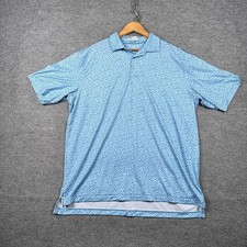 Peter Millar Summer Comfort Shirt Men XL Blue All Over Print Sailboats Golf Polo