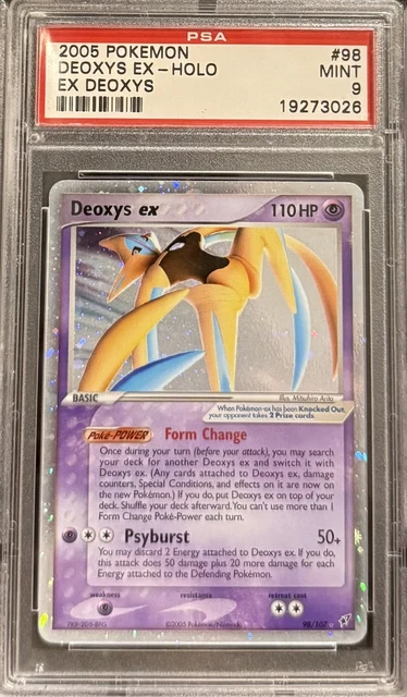 2005 POKEMON EX DEOXYS #98 DEOXYS EX-HOLO PSA 9