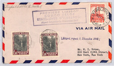 CONGO Belgium Cols Cover USA AIR MAIL 1941 First Flight {samwells-covers}YG354
