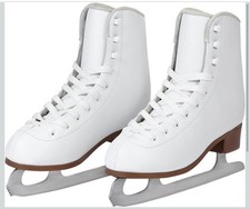 AhmyLion Figure Ice Skates for Beginners Lace Up Comfortable Women's Sz 9 White