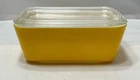 Vintage Pyrex Sunflower Yellow  #0502  1 1/2 Pt Ovenware w/ Glass Lid
