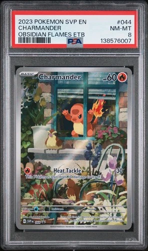 2023 POKEMON SVP EN-SV BLACK STAR PROMO #044 CHARMANDER PSA 8