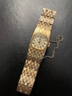 PARTS REPAIR Seiko Watch Women 16mm Gold Dial Gold Tone 11-3399 17j 11A Vintage
