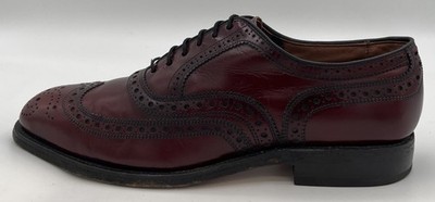 Allen Edmonds MCALLISTER Wing-Tip Burgundy Oxblood Leather 