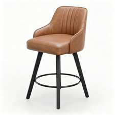 This 360-degree swivel counter bar stool blends modern minimalist