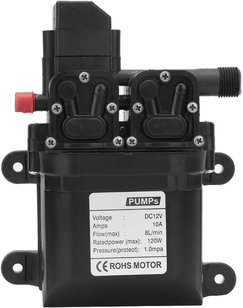 Pompa 12V 120W Autoadescante Alta Pressione per Camper e Barca 130PSI