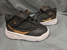 Nike Toddlers Jordan Flight Max Aura 4 TD Sneakers Black/Gold Size 4 NEW NO