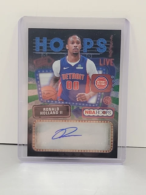 2025-26 Topps NBA Hoops Ronald Holland II Hoops Signs Auto Pistons Rookie...