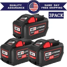3-PACK 12.0AH Battery For Milwaukee for M18 18V Extended Capacity 48-11-1860 New