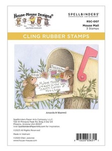 Spellbinders Haus Maus Maus Mail Cling Gummistempel 3 Stück Amanda Maxwell