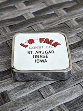 Lime Rock Falk Construction Co Osege St Ansgar Iowa Advertising Tape Measure 