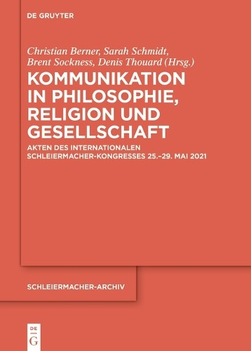 Christian Berne Kommunikation in Philosophie, Religion und Gesellscha (Hardback)