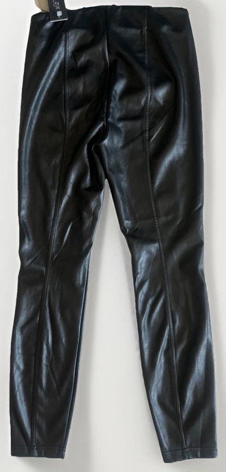 NEW Rachel Zoe Faux Leather Size Small Leggings Black Pull On Pants Skinny PU - Image 4 of 4