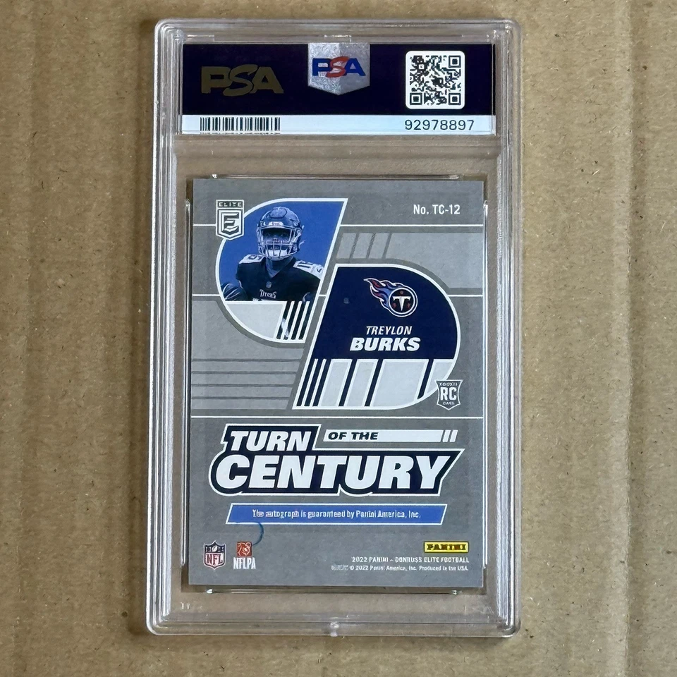 2022 Donruss Elite Treylon Burks Turn of the Century Rookie RC Auto /199 PSA 10 - Image 3 of 3