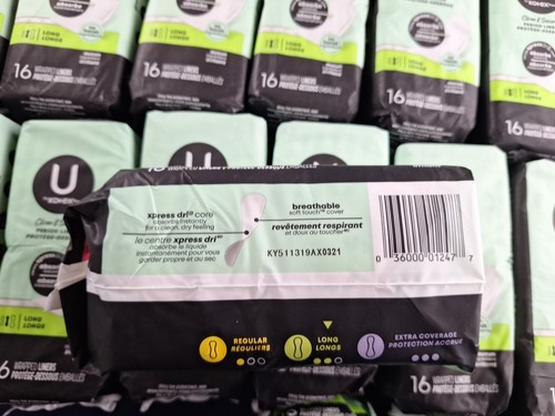 30 Pakete U von Kotex Clean & Secure Einlagen lang 16ct jede Packung Posten *6FB - Bild 4 von 5