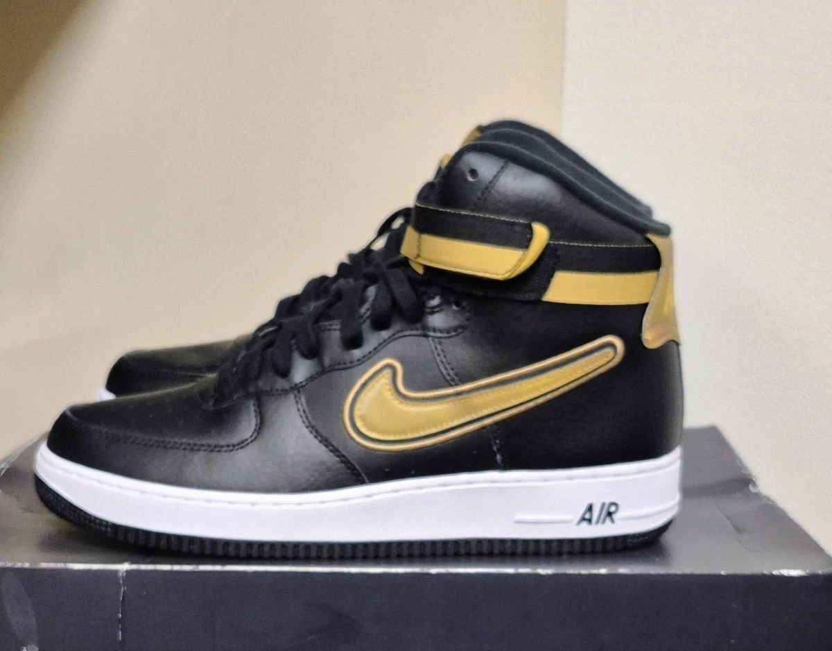 Nike Air Force 1 High \'07 LV8 black & gold (mens 8.5) Nike Air Force 1 07 LV8 High Black for Sale | Authenticity  main image 2