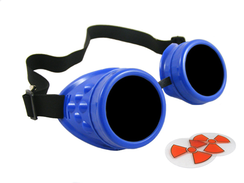 Royal Blue Cyber Goggles Steampunk Welding Goth Cosplay Cyberlox Cybergoth