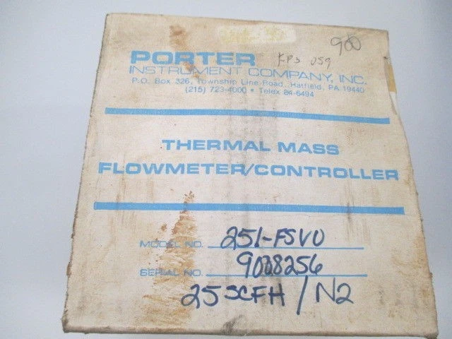 Parker, Porter Mass Flow Controler 251-FSVO 25 SCFH 55 PSIG - Image 4 of 4