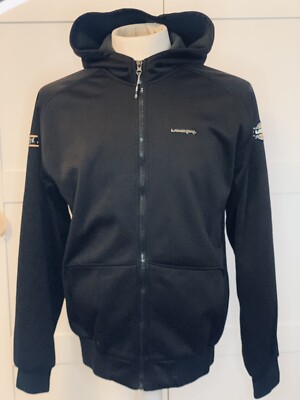 Men's Black Full Zip Track Top hoodie Size L Utopik U- Topik Racing Cup