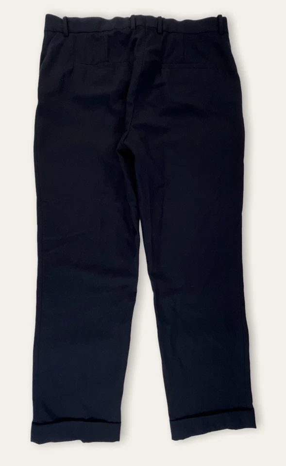 COS Wool Blend Blue Trouser Pants Cuffed Hem Women Sz 8 25” Inseam - Image 3 of 4