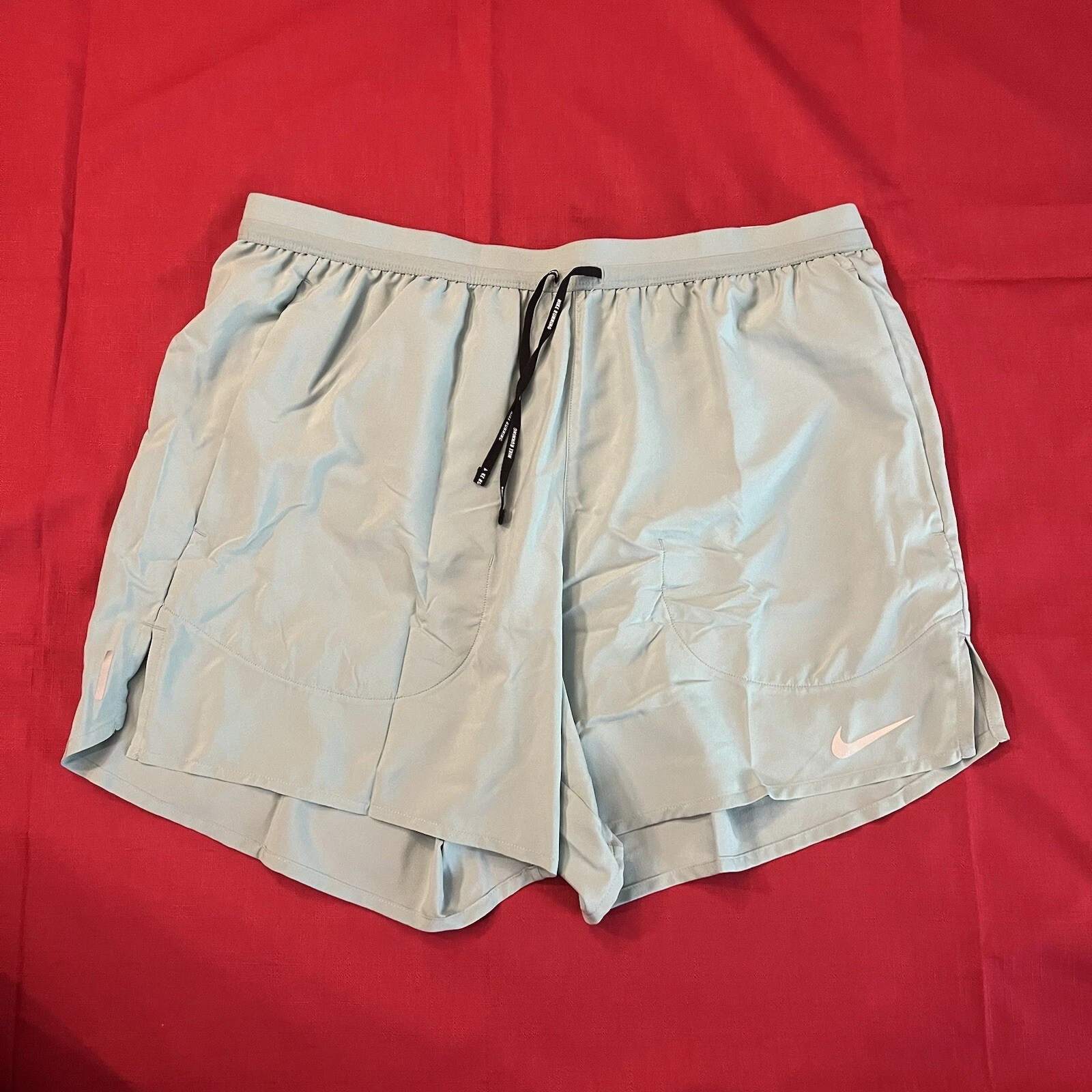 Nike Men's Stride Dri-Fit 5” Brief Lined Running Shorts Light Blue Large NWT