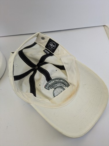 `47 MSU Spartan Sequined White Ball Hat Cap, Sparty Adjustable - Picture 6 of 7