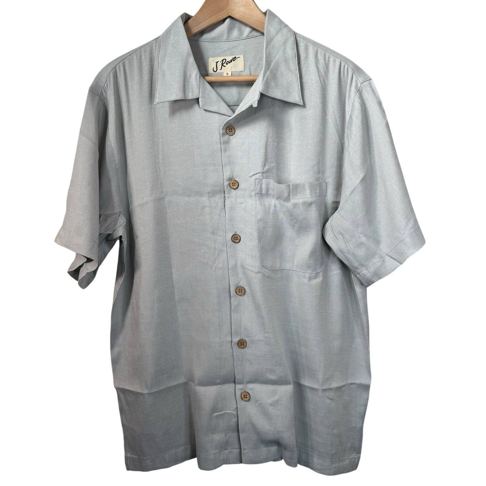 FILA Camicia da campeggio J Rowe We The People ricamata manica corta piccola grigia bandiera USA