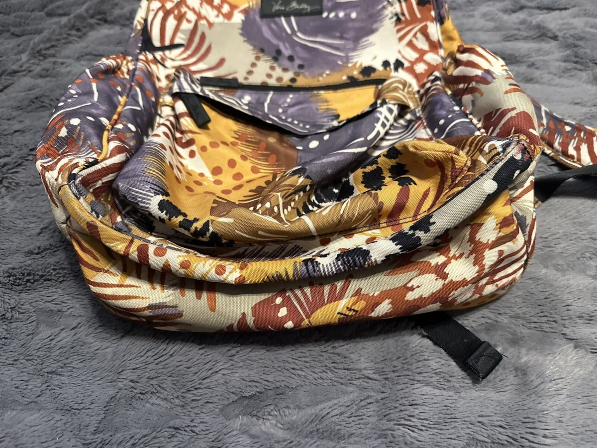 Vera Bradley Quilted Painted Feathers Campus Tech Backpack 16 x 12 x 6 Large Vera Bradley Campus Tech Backpack Laptop Bag Painted  main image 4