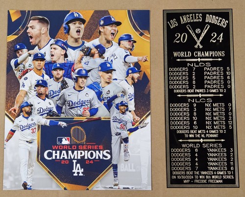 Los Angeles Dodgers 2024 World Champions 12x15 Plaque - World Series Champions - Picture 4 of 10