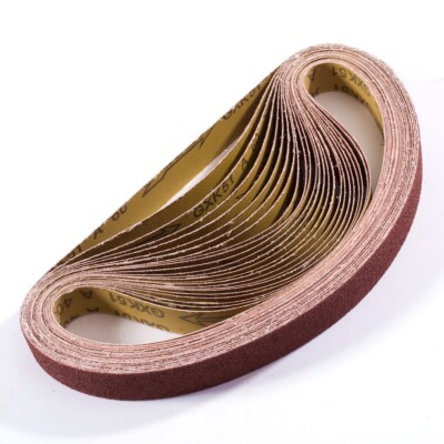 SATC 24PCS 1''x30''(25×762mm)  A/O Sanding Belts P60-400 Assorted Sander for Metal